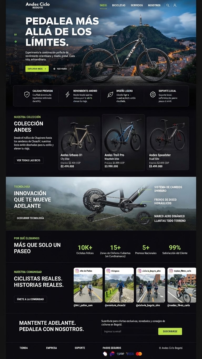 Diseño web para tienda de bicicletas